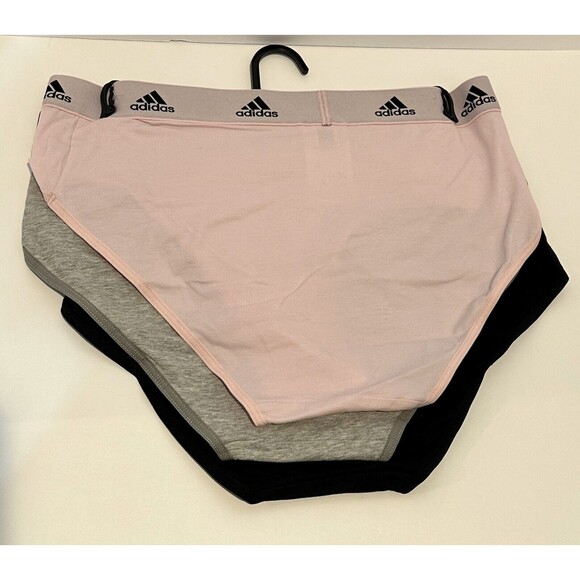 Adidas Women's 3-PK Cotton Hipster Underwear 4A1H34 Size XL - Picture 2 of 5